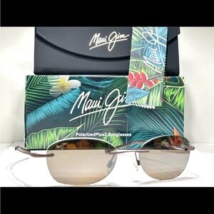 NEW Maui Jim Aki Aki Copper Oval Polarized Mirror HCL Bronze Sunglasses MJ333-18